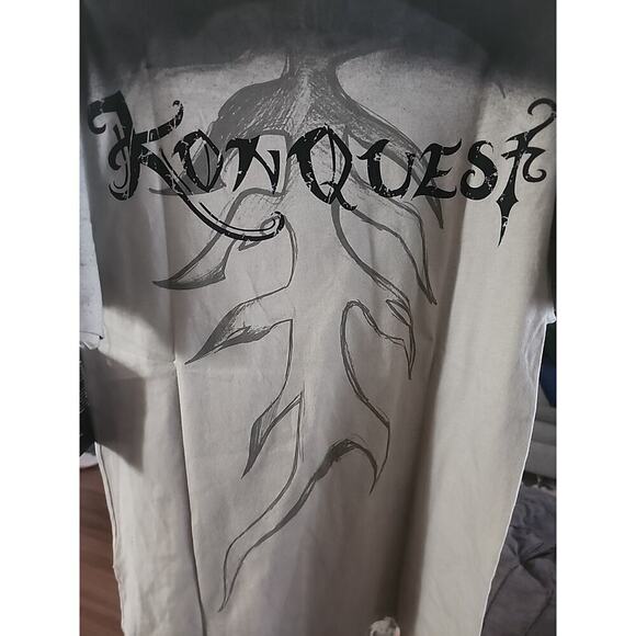 Y2K Shirt Mens Medium Studded Konquest Nocturnal Tiger NWT A117 Excellent New - Picture 6 of 6